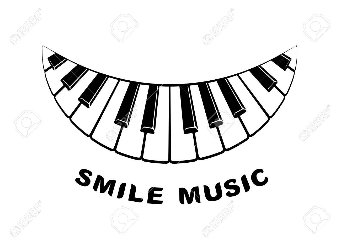 1300x947 Music Logo Piano Smile Icon, Simple Style Royalty Free Cliparts