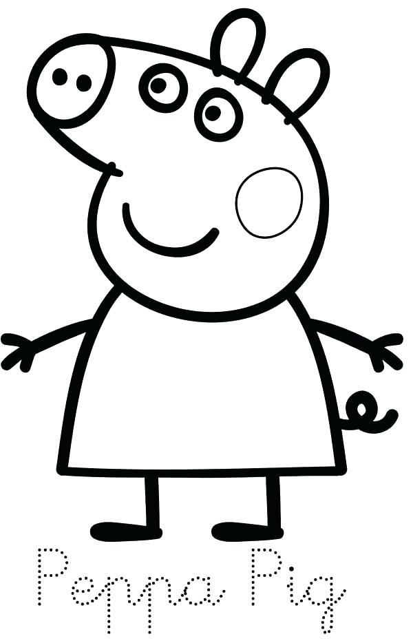 600x934 Peppa Pig Colouring Pages Pdf Coloring Preschool Animal Of Simple