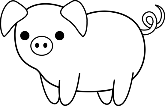 550x352 Cute Colorable Piglet