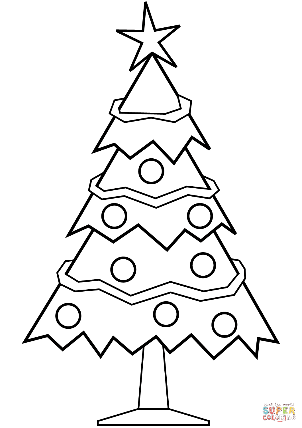 1060x1500 Christmas Tree Coloring Pages Printable