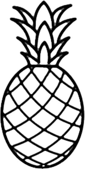 281x559 Simple Pineapple Outline Stickers By Viraloblivion Redbubble