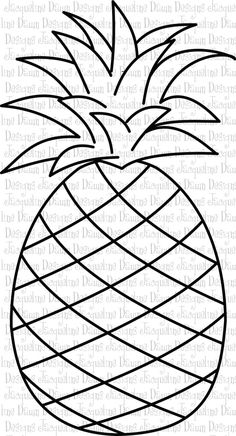 236x436 Black And White Pineapple Clipart