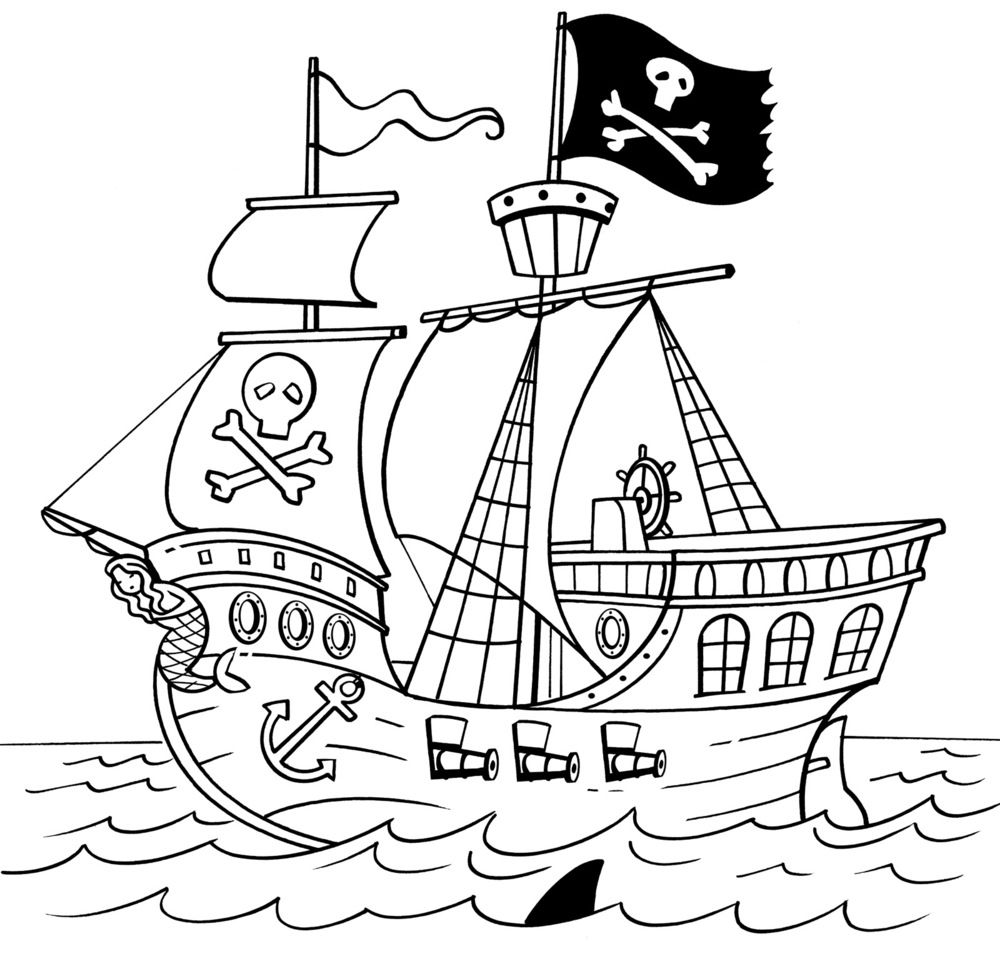 1000x961 Simple Pirate Ship. Good By Ena Russ Last Updated With Simple