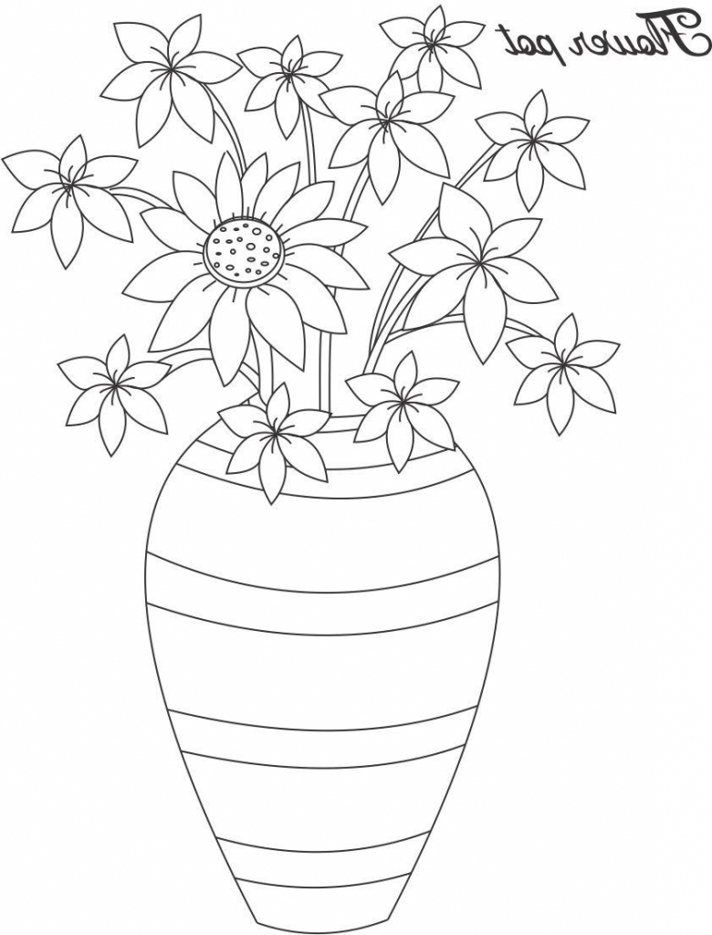 780x1024 Flower Pot Simple Pencil Drawing Flower Pots Pencil Sketches Plant
