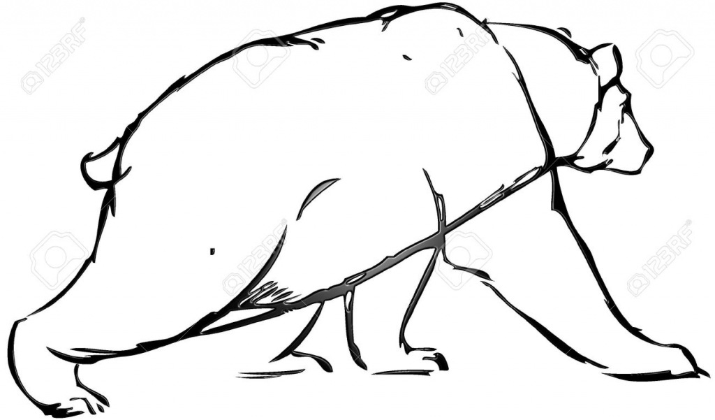 1024x601 Simple Bear Drawing Simple Drawing Of A Bear With Vector Effect