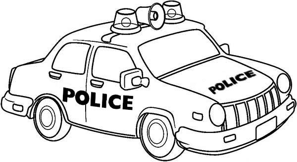 600x329 Free Download Police Car Simple Easy Coloring Pages Printable
