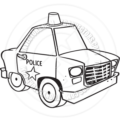 460x460 Police Car Clipart Black And White