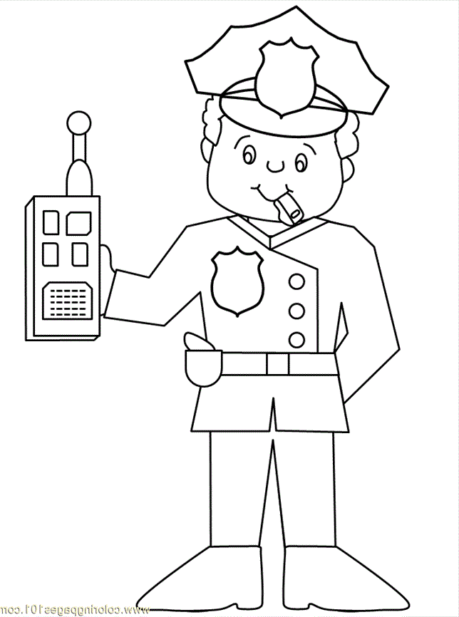644x866 Simple Policeman Coloring Page 10 Best Police Car Pages Your
