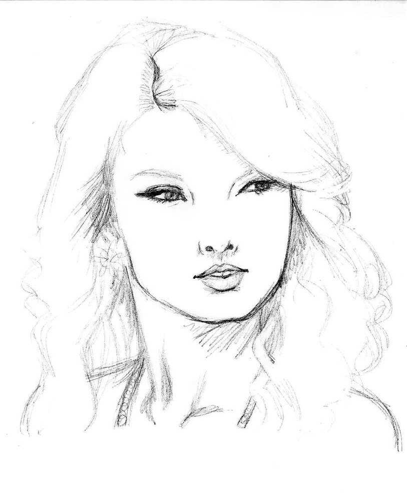 813x983 Pencil Drawing Sketches Simple Drawing Sketch Face Cute Woman