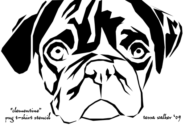 600x405 Pug Stencil By Oranjes