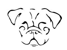 236x176 Simple Pug Face Drawing