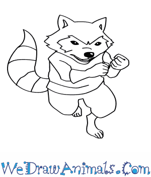 300x350 How To Draw A Raccoon Easy Drawing Step By Step Perfect For Kids