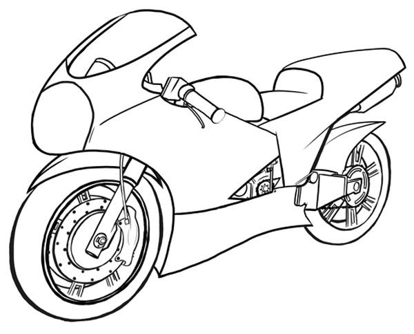 600x483 How To Draw Vehicles Motorcycles