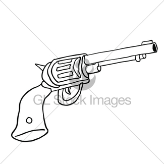 325x325 Hand Gun It Is Black Icon Gl Stock Images
