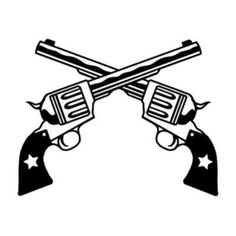 236x236 Crossed Revolver Tattoos