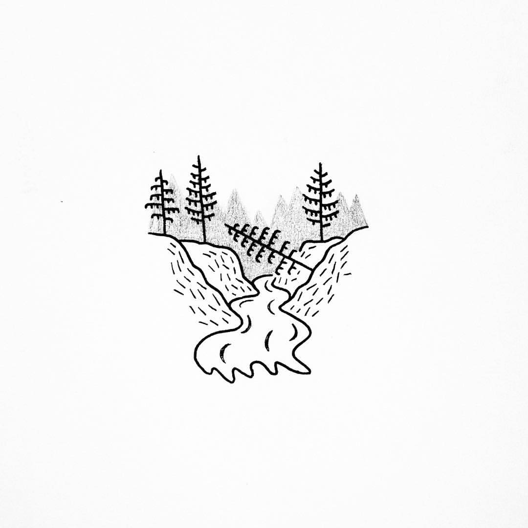 Simple River Drawing at GetDrawings | Free download