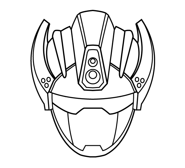 600x546 Create A Futuristic Robot Helmet In A Line Art Style In Adobe