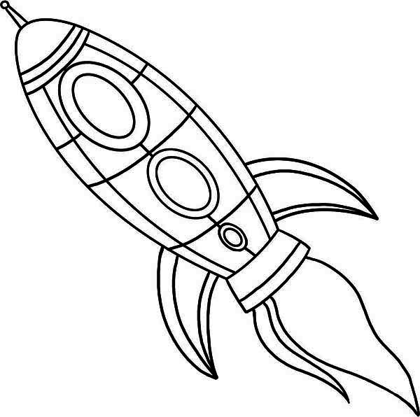 600x596 Rocket Ship Coloring Pages