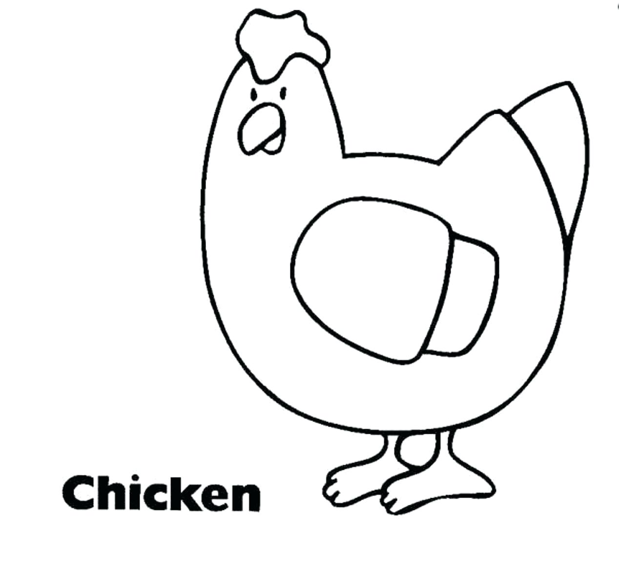 1268x1156 Vector Of A Cartoon Rooster Preparing To Crow Outlined Coloring