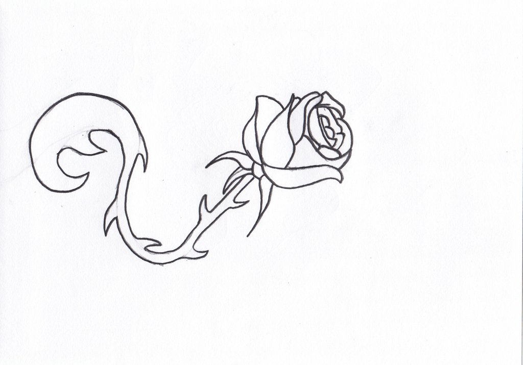 1024x715 Simple Rose Tattoo Design By Ampgraphicart