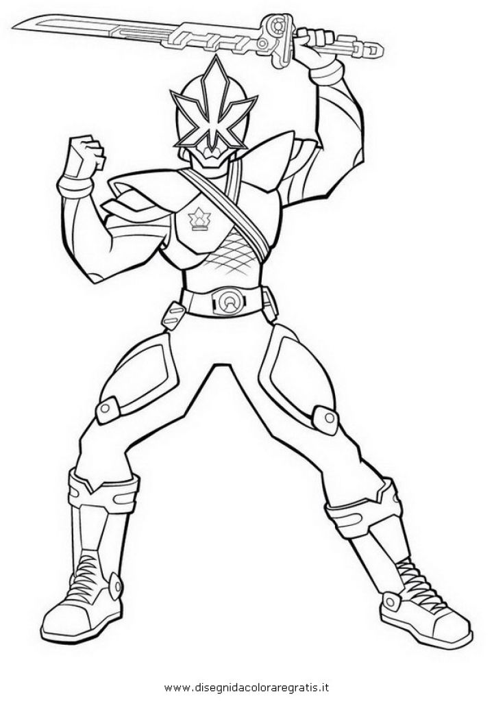 721x1024 Easy Free Power Rangers Samurai Superheroes Coloring Page For Kids