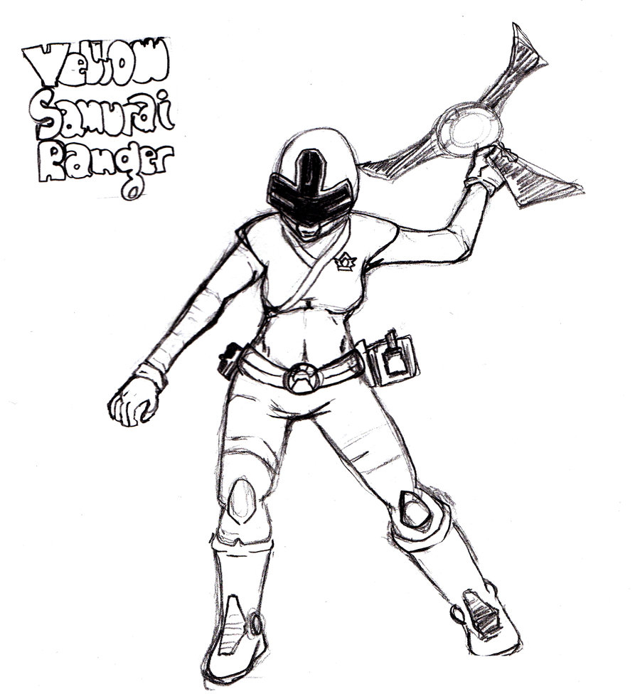 900x976 Power Rangers Samurai Drawing Yellow Samurai Power Ranger By G