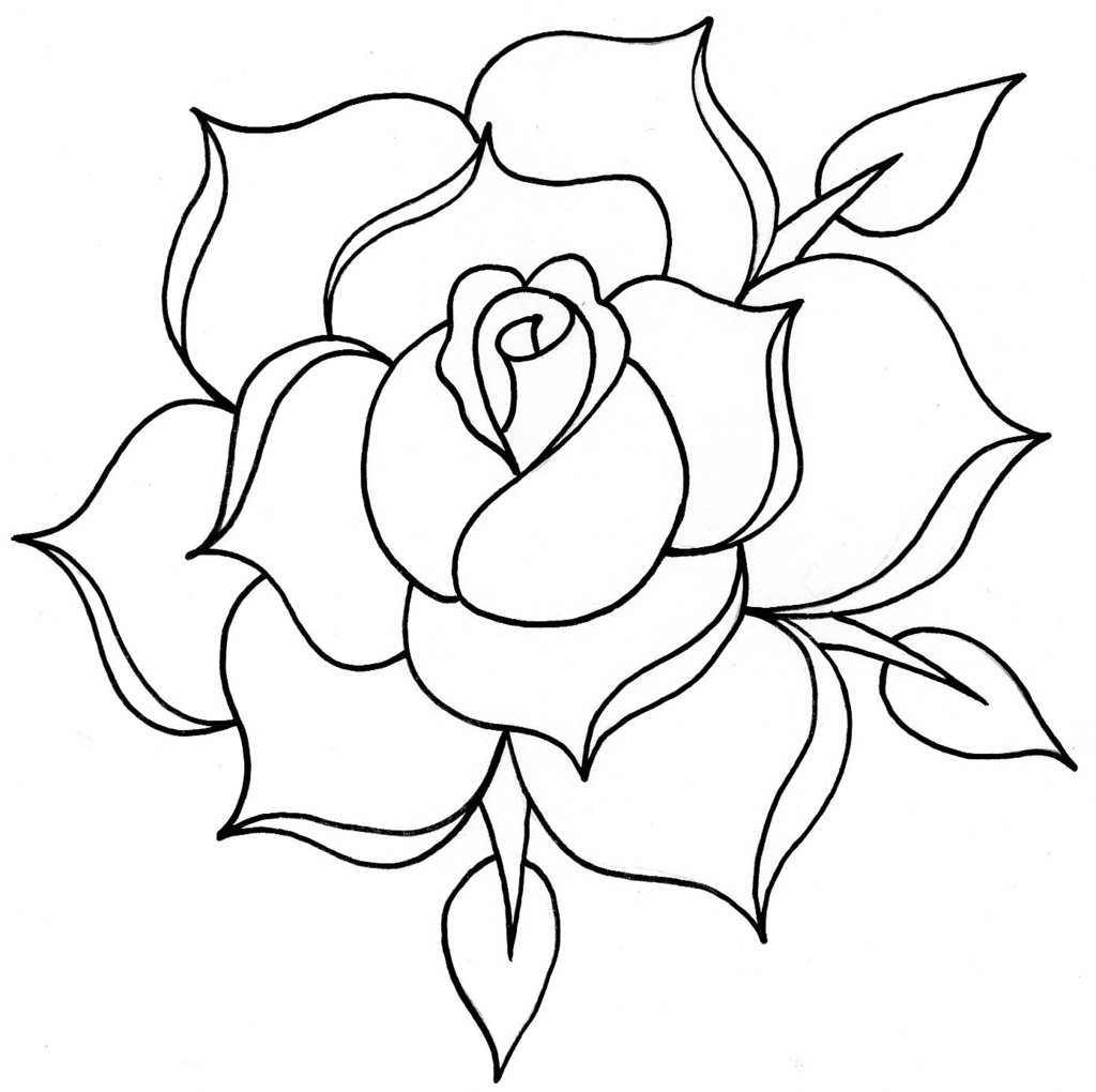1024x1020 Eletragesi Easy Flower Drawing Outline Images