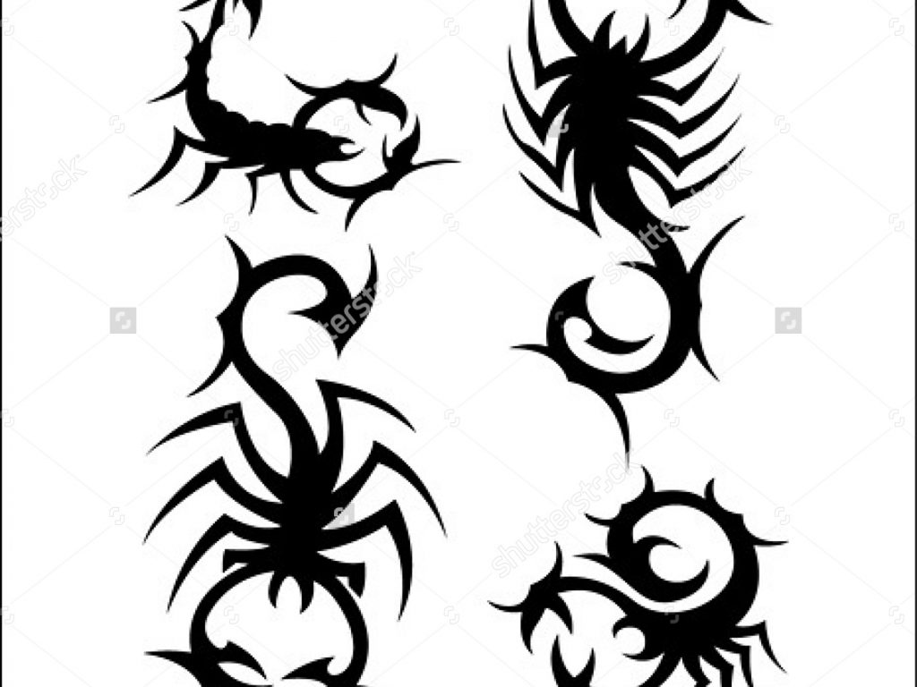 1024x768 Download Simple Scorpion Tattoo On Hand