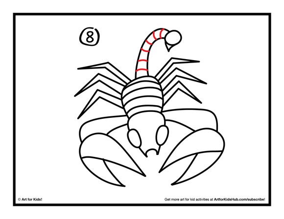 580x448 How To Draw A Scorpion