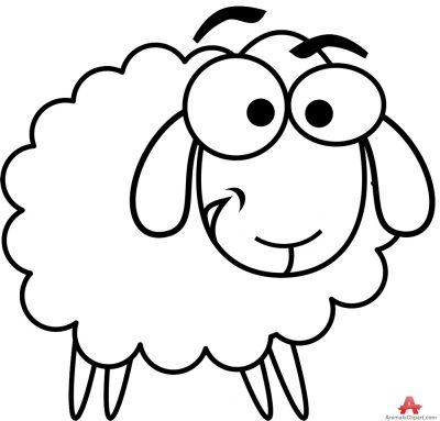 400x383 Simple Sheep Clipart Clipartfest