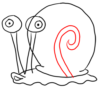 400x344 How To Draw Gary The Snail From Spongebob Squarepants Step By