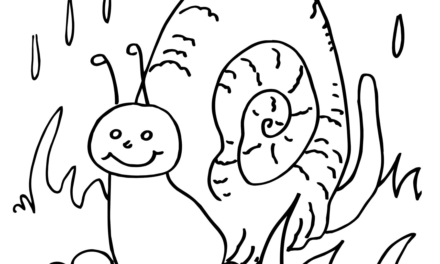 1800x1080 Snail Coloring Page. Stunning Kids N Fun Com Coloring Pages