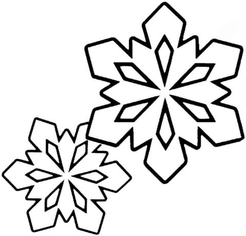 480x461 Two Little Snowflakes Coloring Page Free Printable Coloring Pages