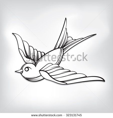 450x470 38 Best Simple Swallow Tattoo Designs Images