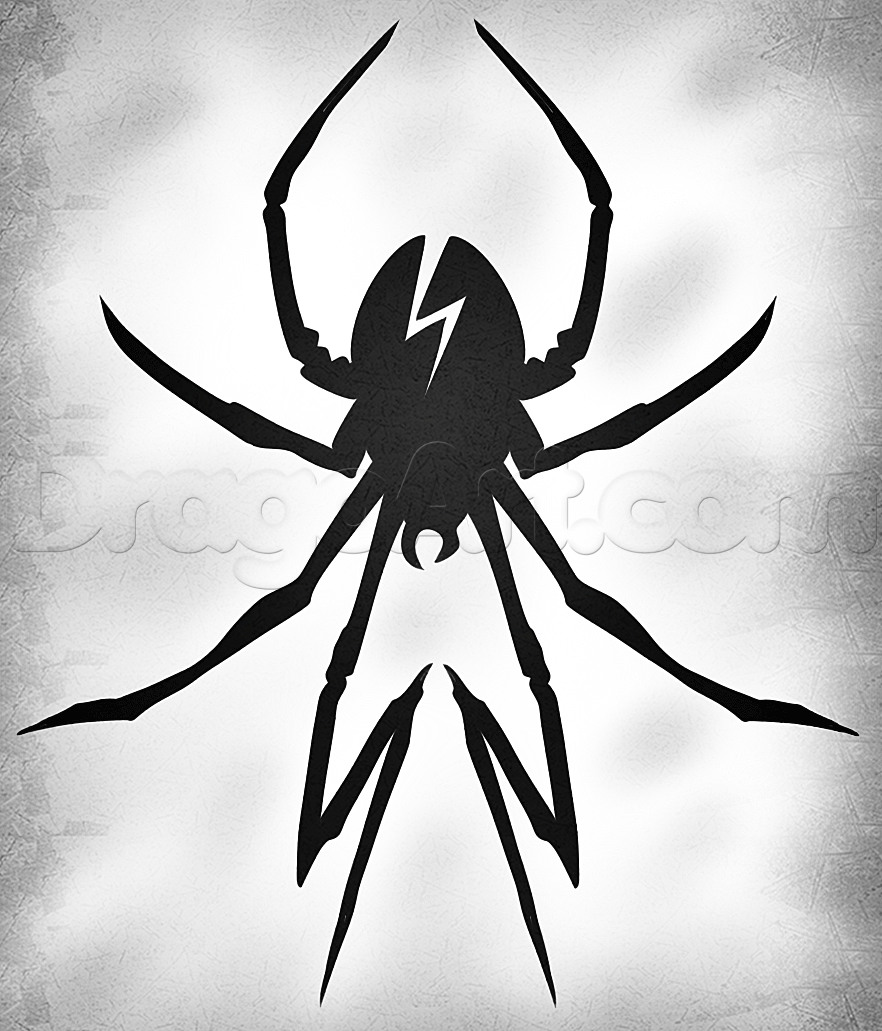 882x1031 How To Draw The My Chemical Romance Spider, Step By Step, Band