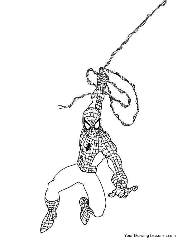 600x785 How To Draw Spider Man Your Drawing Lessons