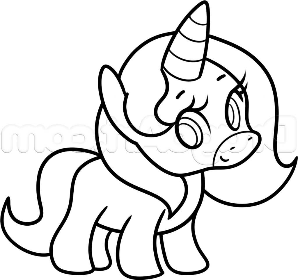 1024x963 Unicorn Drawing Easy Simple Unicorn Drawing How To Draw A Simple