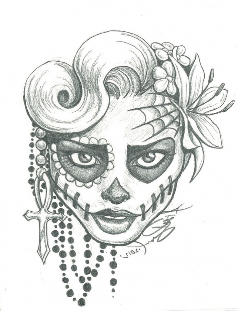 785x1024 Drawing A Sugar Skull Drawing A Sugar Skull
