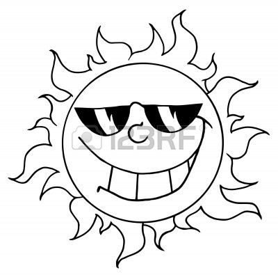 400x395 Happy Sun With Sunglasses Clipart Panda