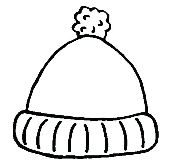 600x569 Hat Coloring Page Coloring Page Of A Hat Simple Winter Hat