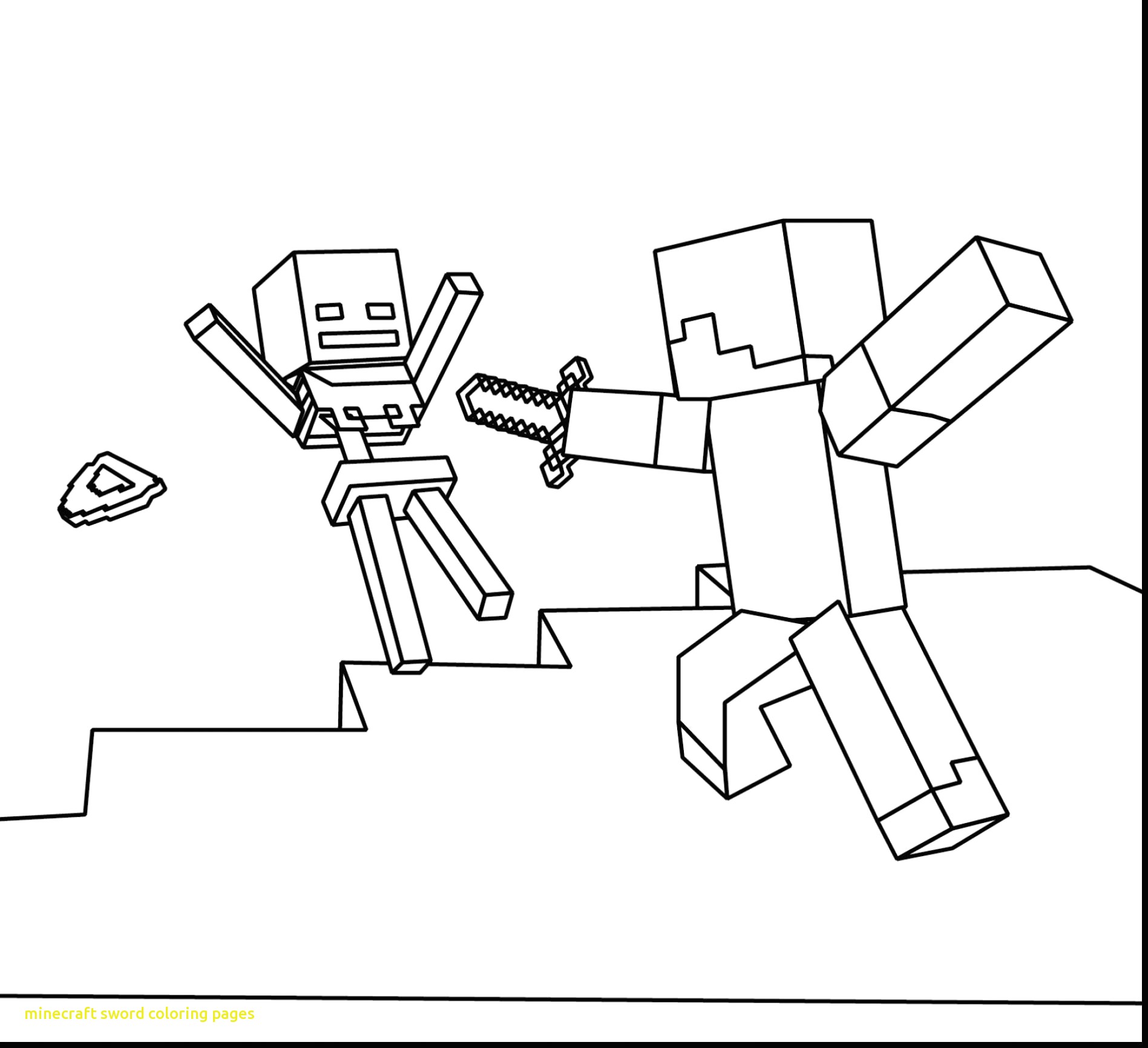 1897x1732 Minecraft Sword Coloring Pages With Marvelous Minecraft Coloring