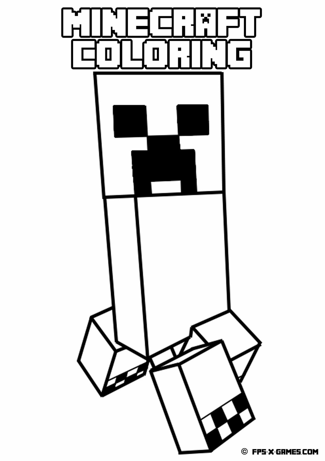 1131x1600 Simple Minecraft Coloring Pages