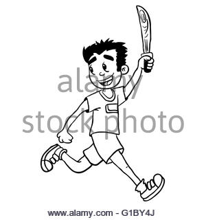 300x320 Cartoon Wooden Sword Fight Stock Vector Art Amp Illustration, Vector