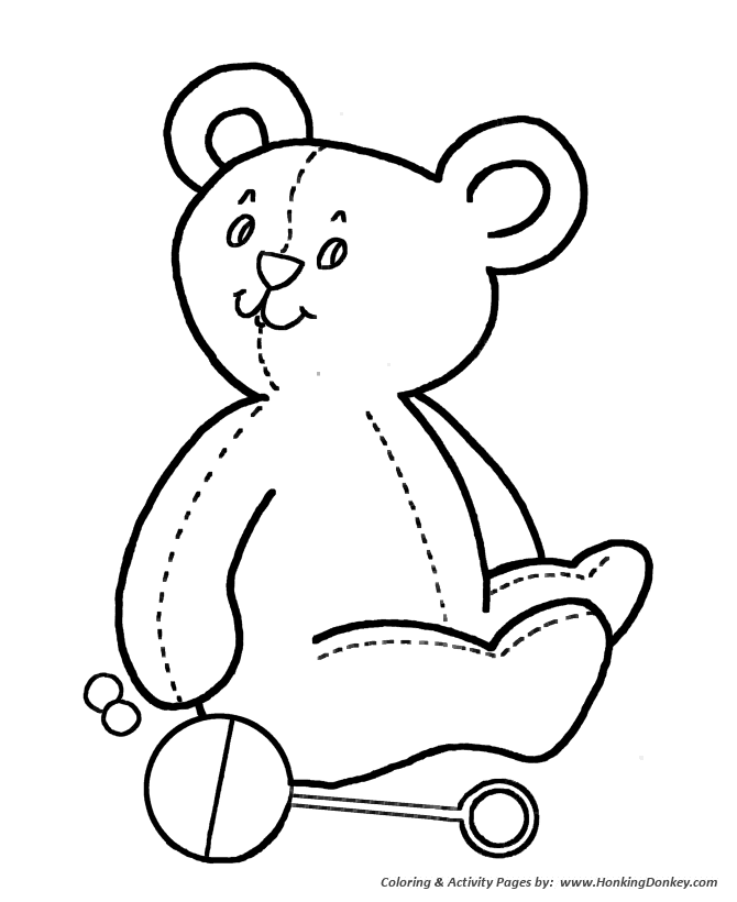 670x820 Simple Shapes Coloring Pages Free Printable Simple Shapes Teddy