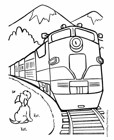 400x490 Simple Coloring Pictures Of Trains Free Printable Train Pages