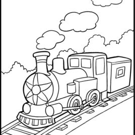 268x268 Simple Train Coloring Page Archives