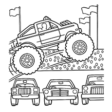 230x230 Monster Truck Coloring Page