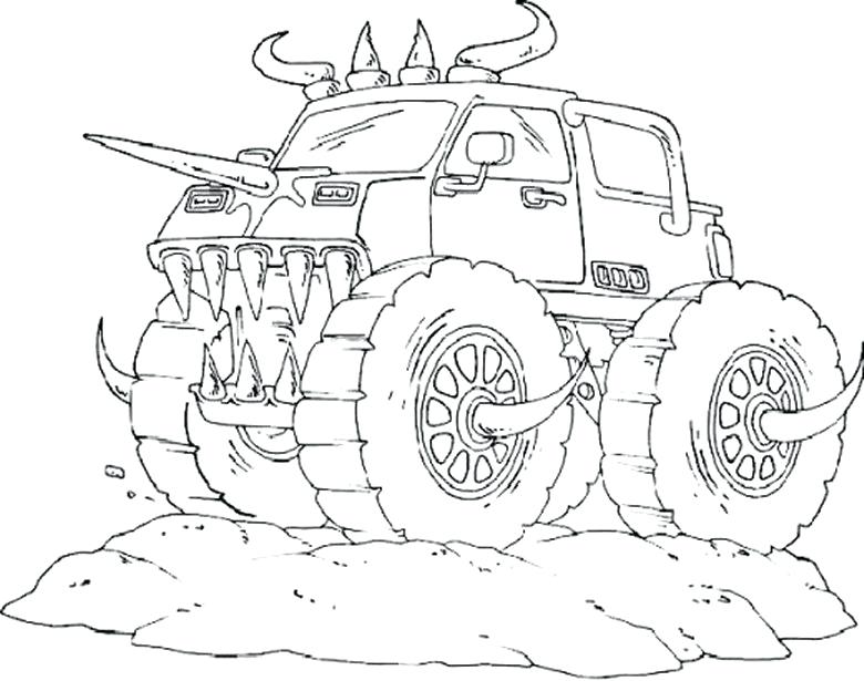 780x615 Batman Monster Truck Coloring Pages Simple Monster Truck Coloring