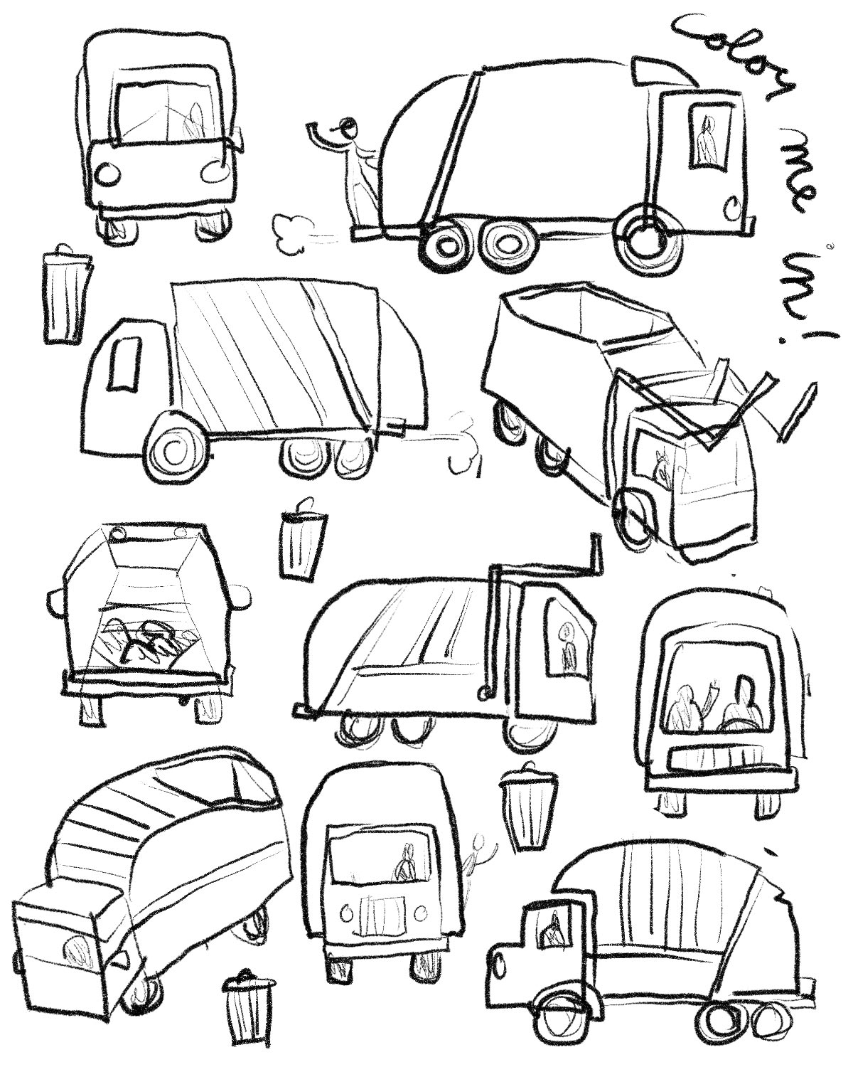 1200x1500 Garbage Trucks Bobbledy Books