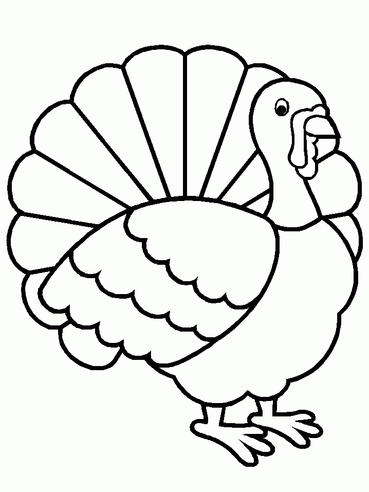 718x957 Turkey Drawing Template